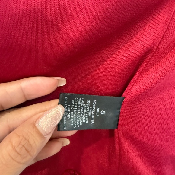 Windsor Red Shaggy Faux Fur Cropped Jacket Size S | Statement Party Y2K Glam - Picture 6 of 7